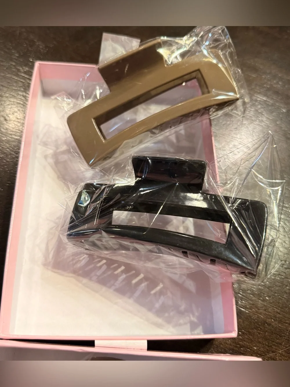 Neutral Plastic Hair Claw Set – Gold, Black & Bronze